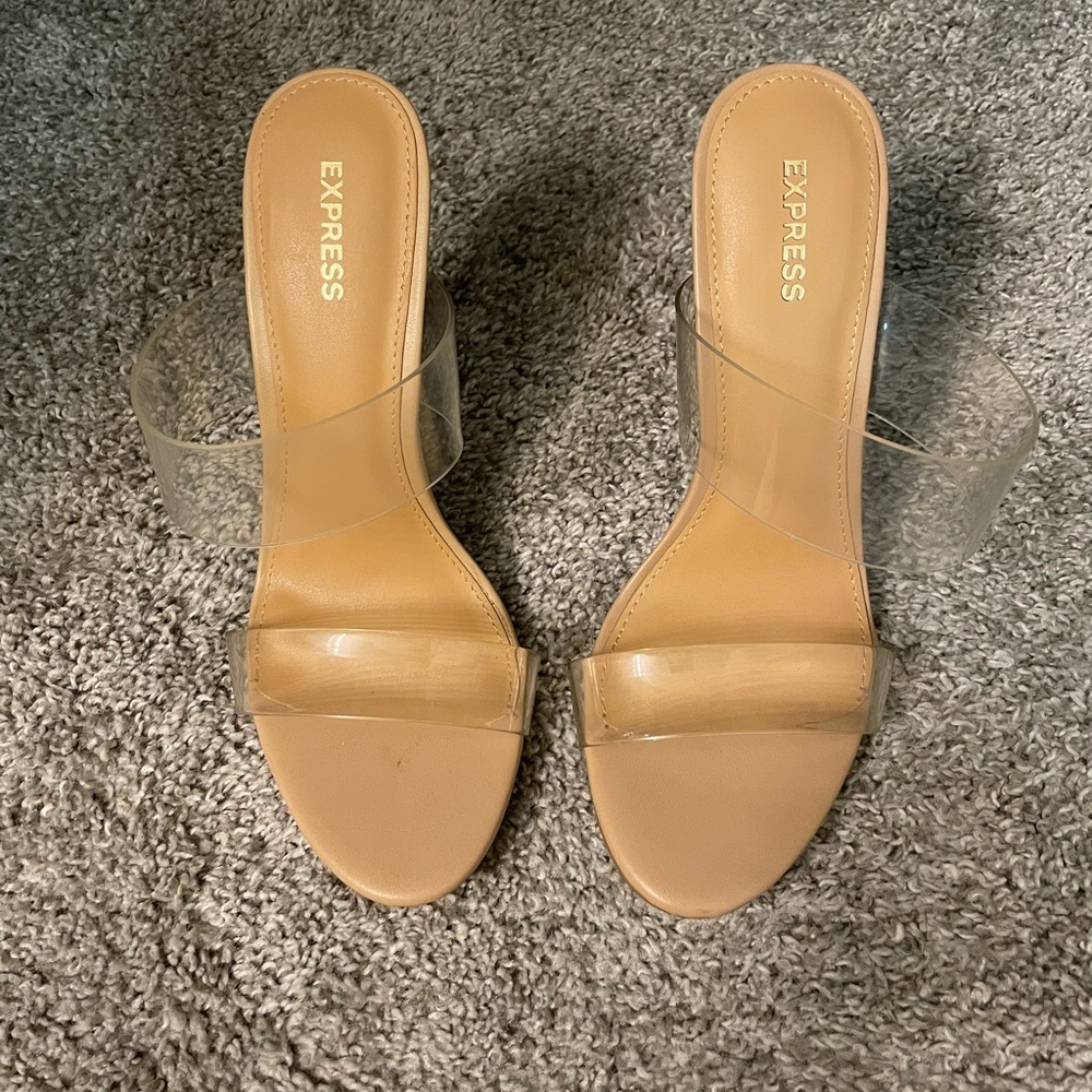 Nude and Clear Heels